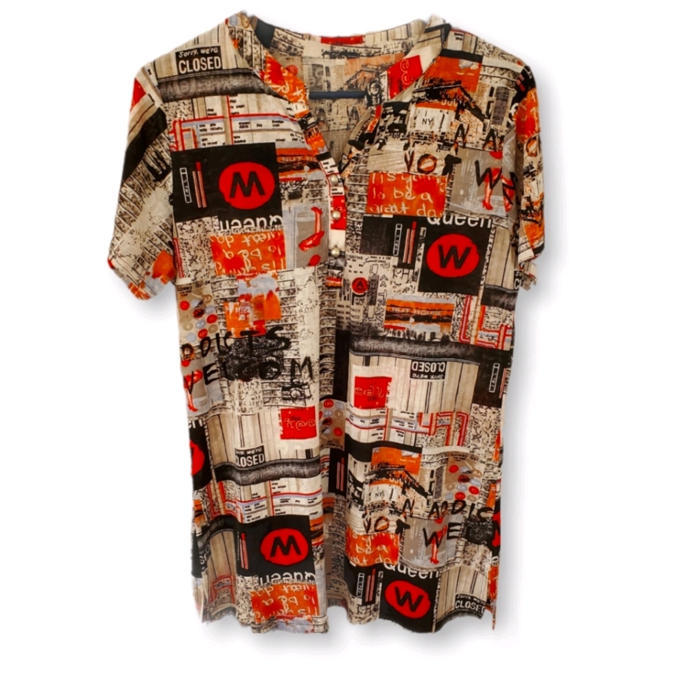 Street Sign Patterned Shirt/Top